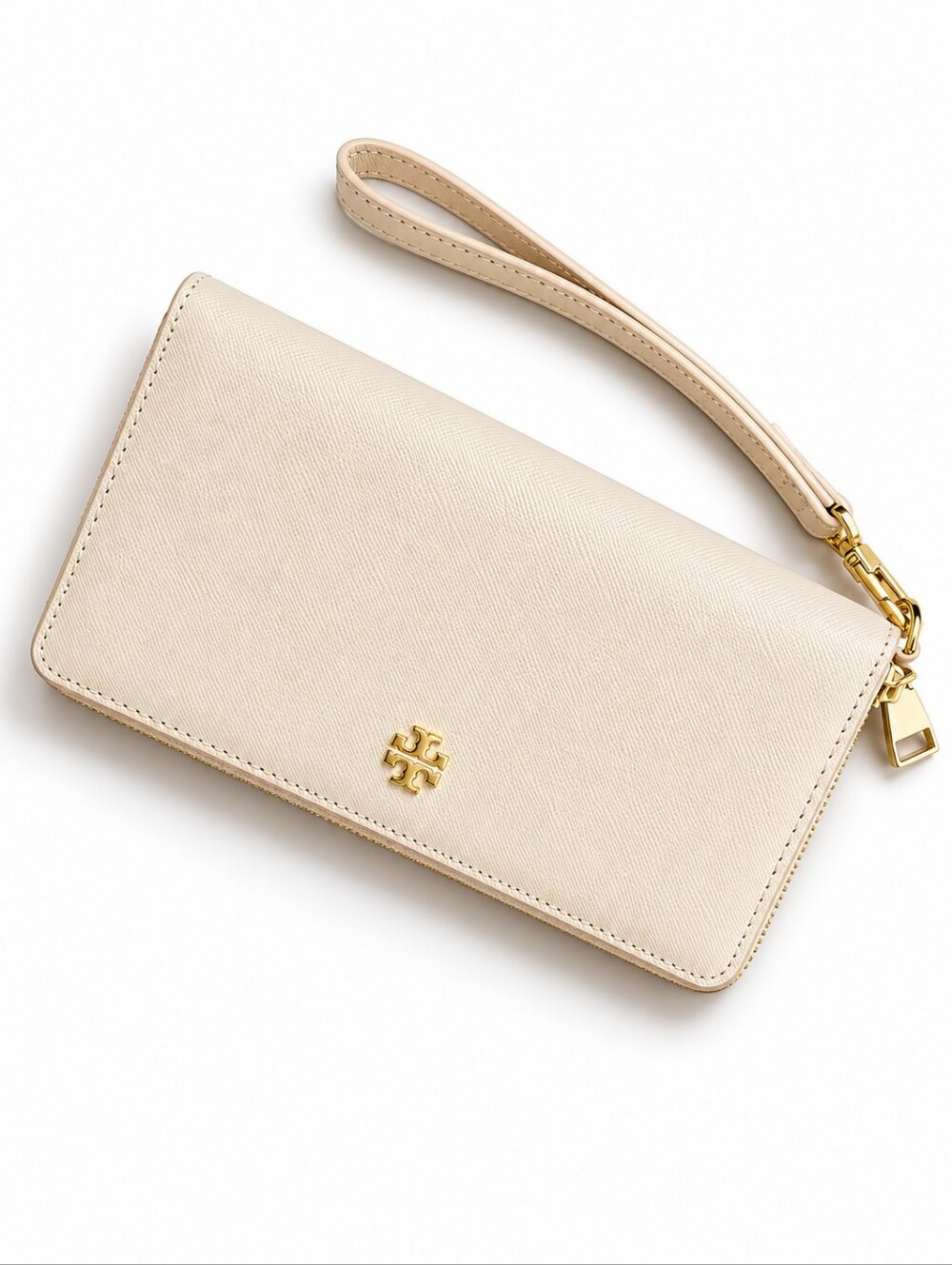 Tory Burch Emerson Blush Zip Around Continental Wallet Wristlet